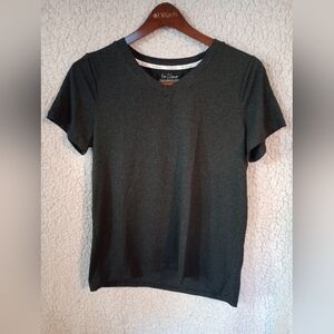 Live 2 Lounge sz:S Women's black V-Neck Short Sleeve Sleep Pajama Top Loungewear